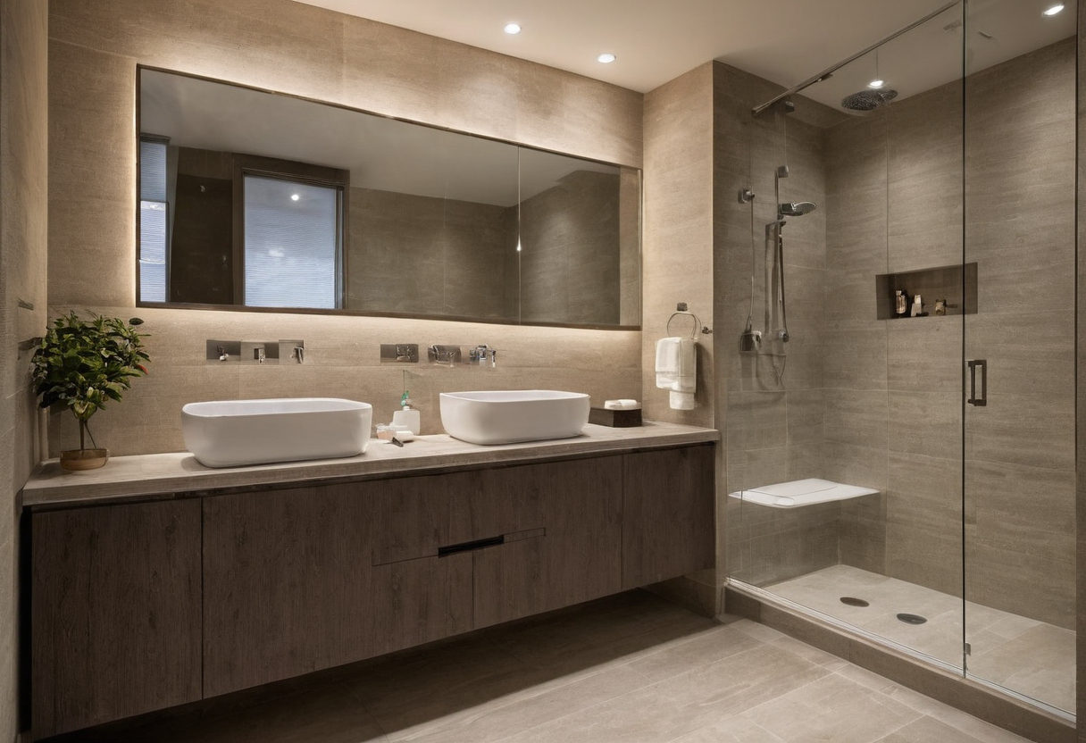 Luxury interior image showing What is the correct order of work for a Dubai bathroom renovation